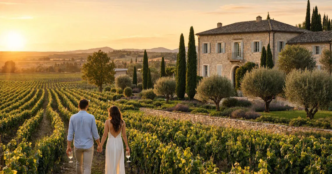 hôtel à Pézenas dans un domaine viticole